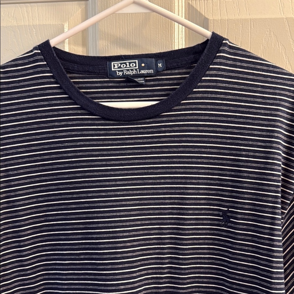 Polo by Ralph Lauren Men's Navy Striped Shirt